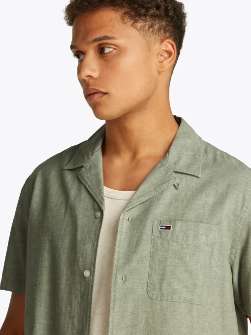 Herren Tommy Jeans Leinenmix-Hemd