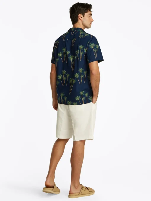 Herren Tommy Hilfiger Lightweight Hemd mit Palmenprint
