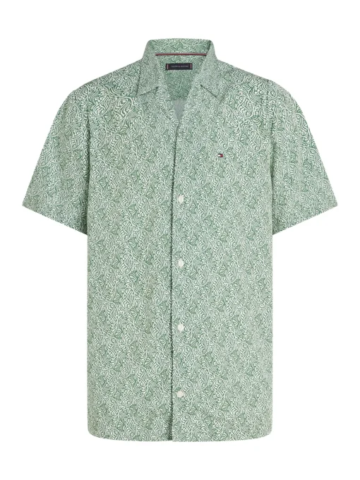 Herren Tommy Hilfiger Lightweight Hemd mit Wellenprint