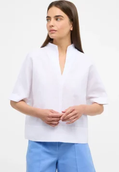 Damen Eterna Linen Shirt Bluse Leinen Kurzarm