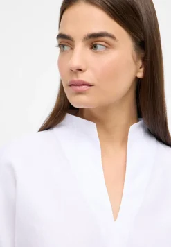 Damen Eterna Linen Shirt Bluse Leinen Kurzarm