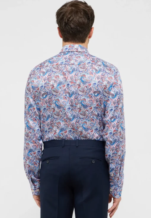 Herren Eterna Linen Shirt Twill Langarm