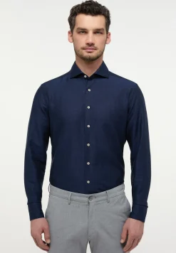 Herren Eterna Linen Shirt Twill Langarm
