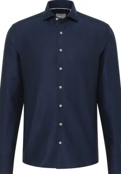 Herren Eterna Linen Shirt Twill Langarm