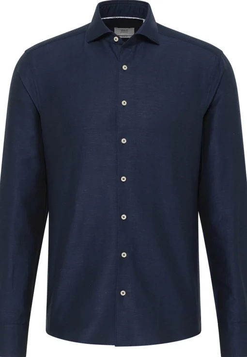 Herren Eterna Linen Shirt Twill Langarm