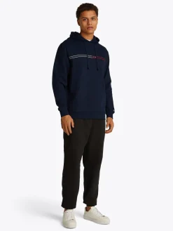 Herren Tommy Jeans Logo Hoodie mit Tunnelzug