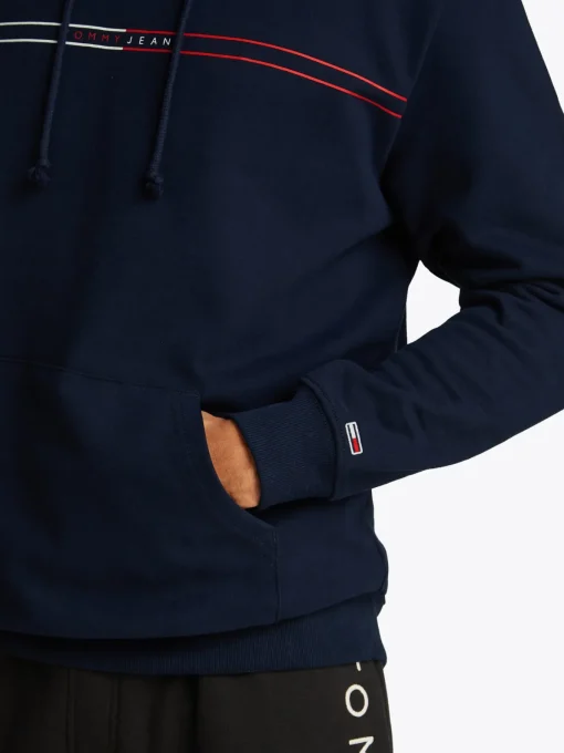 Herren Tommy Jeans Logo Hoodie mit Tunnelzug