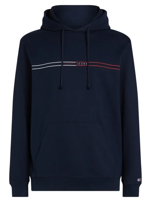 Herren Tommy Jeans Logo Hoodie mit Tunnelzug