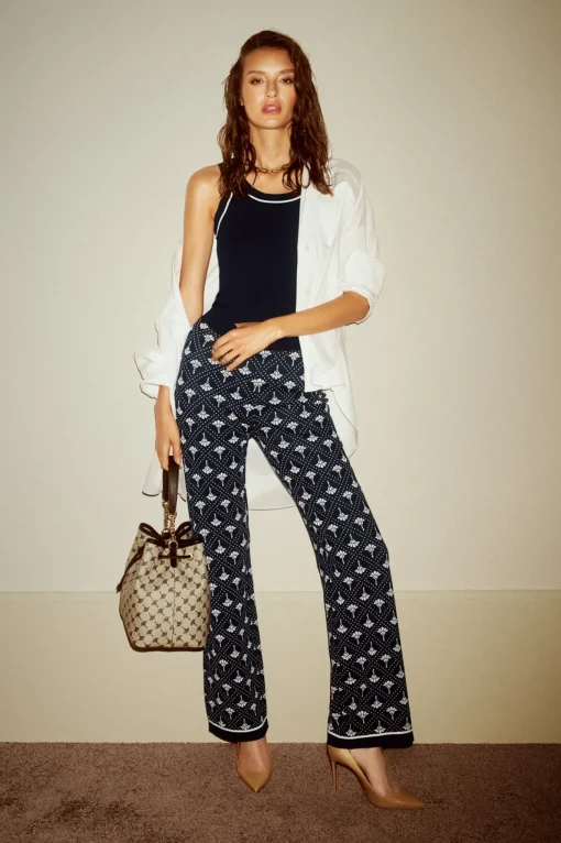 Damen JOOP! Logo Jacquard Strickhose Kinza