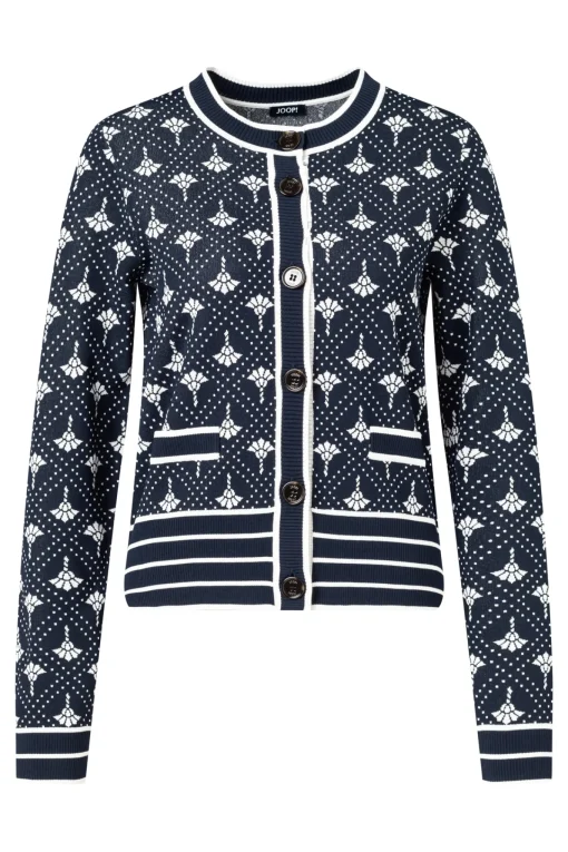 Damen JOOP! Logo Jacquard Strickjacke Kaisa