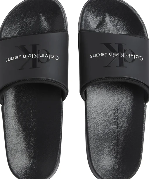 Herren Calvin Klein Logo-Slippers