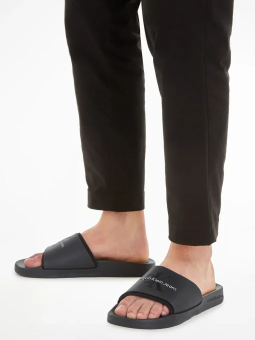 Herren Calvin Klein Logo-Slippers