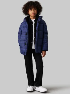 Kinder Calvin Klein Logo-Steppjacke