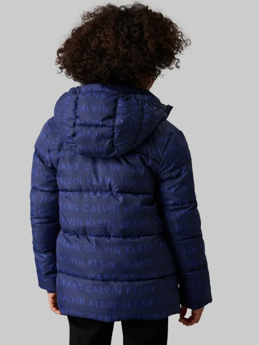 Kinder Calvin Klein Logo-Steppjacke