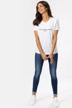 Damen Tommy Hilfiger Logo-T-Shirt