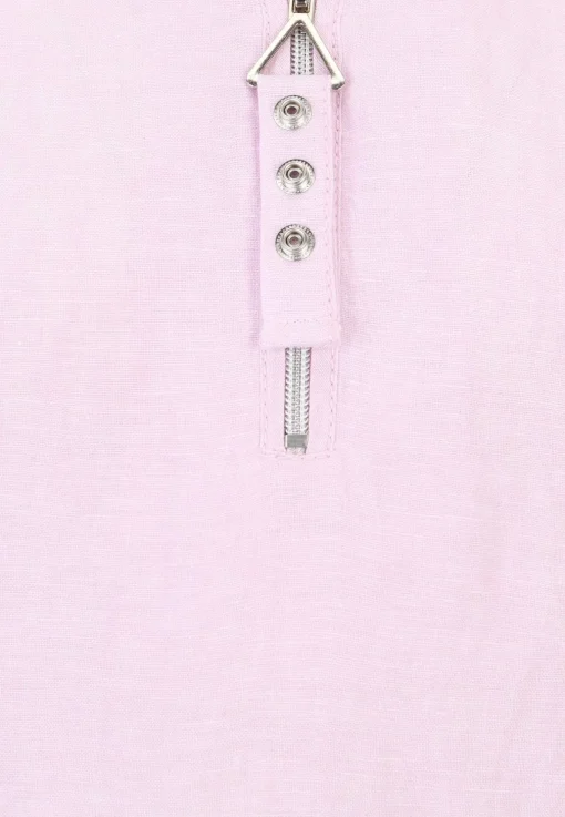 Damen Doris Streich Long-Bluse mit Reissverschluss und Krempelärmel