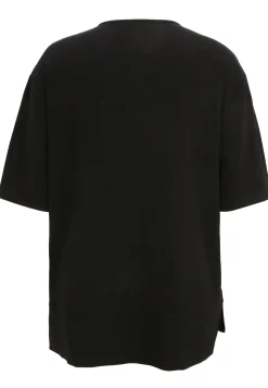 Damen Doris Streich Long-Shirt mit farbigen dekorativen Reißverschlüssen und Halbarm