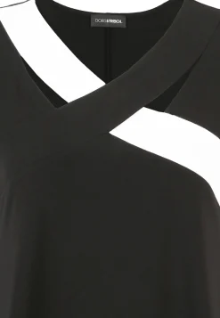 Damen Doris Streich Long-Shirt mit Kontrasteinsatz