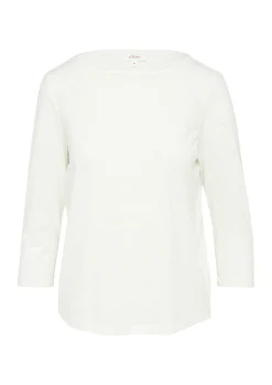 Damen s.Oliver Longsleeve aus Flammgarn mit 3/4-Ärmeln