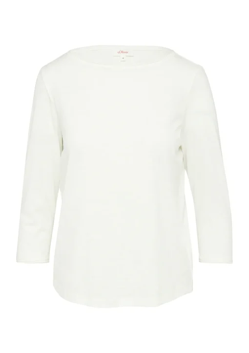 Damen s.Oliver Longsleeve aus Flammgarn mit 3/4-Ärmeln