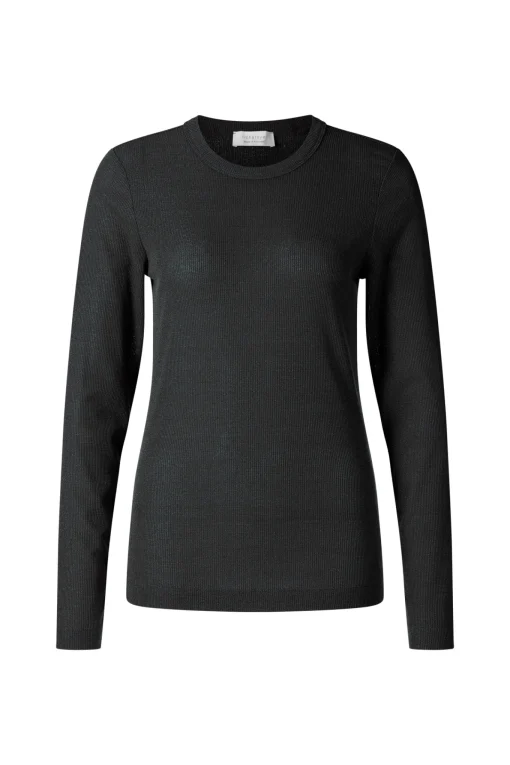 Damen Rich & Royal Longsleeve im Rippstrick