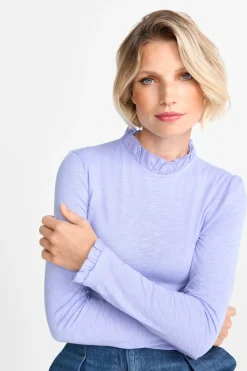Damen Rich & Royal Longsleeve mit Frillkragen