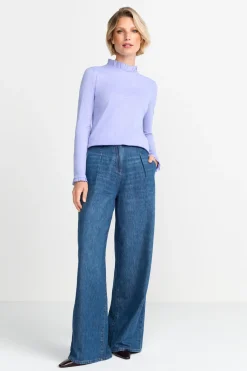 Damen Rich & Royal Longsleeve mit Frillkragen