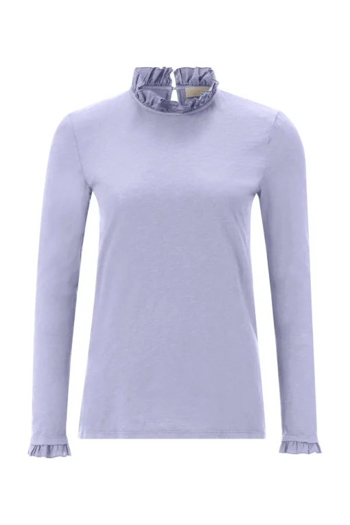 Damen Rich & Royal Longsleeve mit Frillkragen