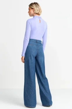 Damen Rich & Royal Longsleeve mit Frillkragen