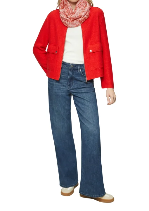 Damen s.Oliver Loop-Schal aus Viskose mit All-over-Print