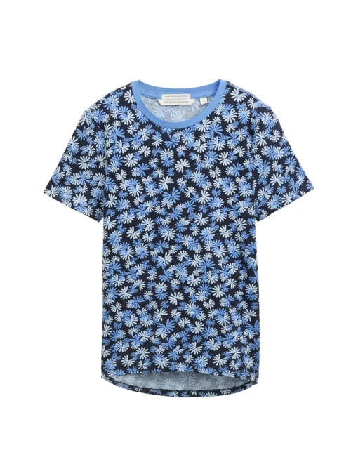 Damen Tom Tailor Denim Loose Fit T-Shirt aus Baumwolle