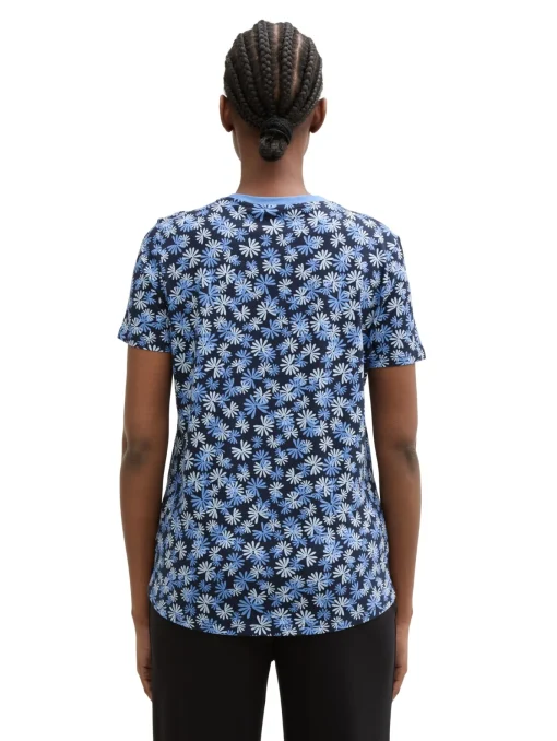 Damen Tom Tailor Denim Loose Fit T-Shirt aus Baumwolle