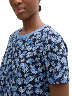 Damen Tom Tailor Denim Loose Fit T-Shirt aus Baumwolle