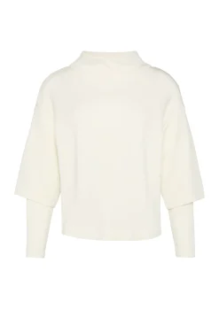 Damen s.Oliver BLACK LABEL Loose Sweatshirt aus Scuba mit überschnittenen Schultern