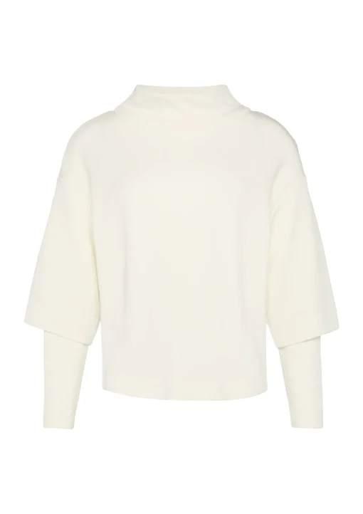 Damen s.Oliver BLACK LABEL Loose Sweatshirt aus Scuba mit überschnittenen Schultern