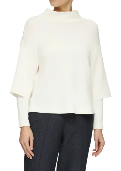 Damen s.Oliver BLACK LABEL Loose Sweatshirt aus Scuba mit überschnittenen Schultern