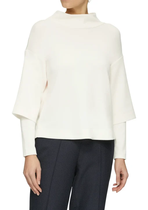 Damen s.Oliver BLACK LABEL Loose Sweatshirt aus Scuba mit überschnittenen Schultern