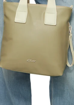 Damen s.Oliver Lässiger Shopper mit abnehmbaren Riemen und Kurztragehenkel