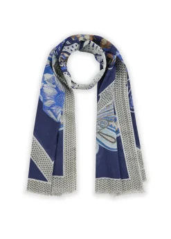 Damen Codello luftiger Schal aus Organic Cotton mit Medusa-Motiv