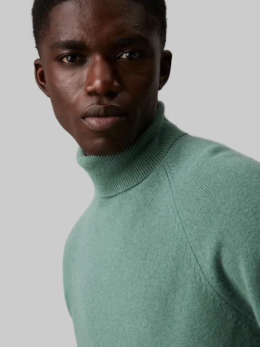 Herren Calvin Klein LUXURY WOOL Rollkragenpullover