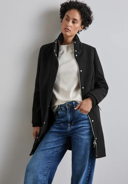 Damen Street One Mantel mit Strickdetails