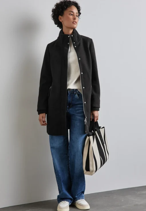 Damen Street One Mantel mit Strickdetails