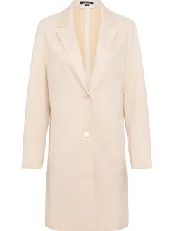 Damen Olsen Mantel mit Velours-Optik