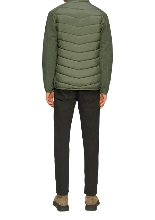 Herren s.Oliver Materialmix-Jacke mit sportiven Kontrastdetails