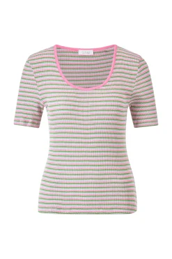 Damen Rich & Royal Mehrfarbig gestreiftes Rippshirt