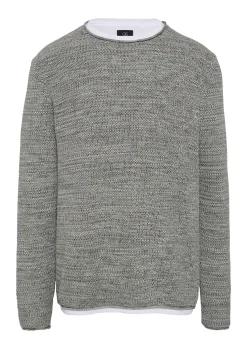 Herren QS Melierter Strickpullover