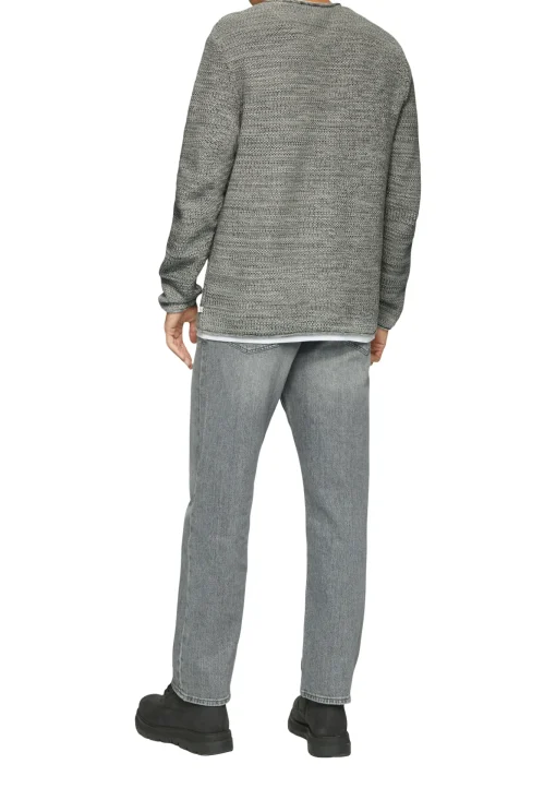 Herren QS Melierter Strickpullover