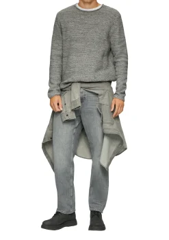 Herren QS Melierter Strickpullover