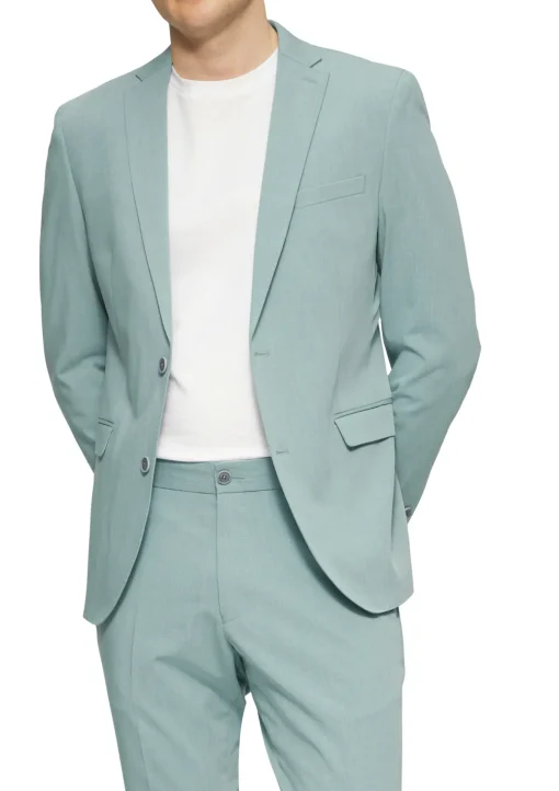 Herren s.Oliver BLACK LABEL Meliertes Sakko aus Stretch-Twill