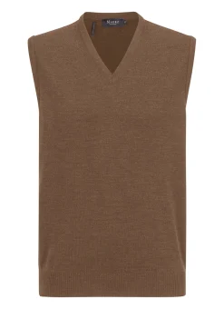 Herren MAERZ Muenchen Merino V-Neck Pullunder